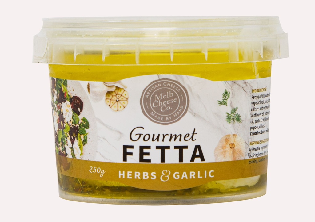 MCC Gourmet Fetta With Herbs & Garlic 250G