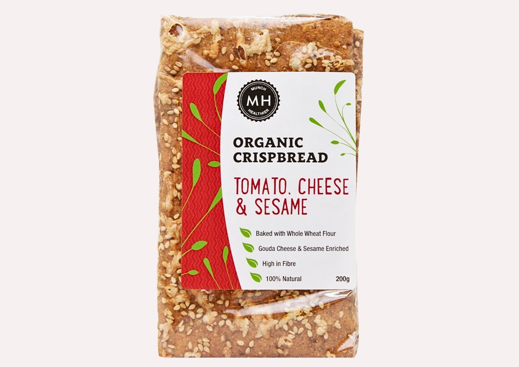MH Organic Crispbread With Tomato, Cheese & Sesame 200G