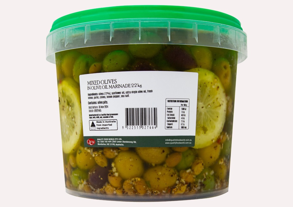 OB Mixed Olives In Olive Oil 2.2Kg