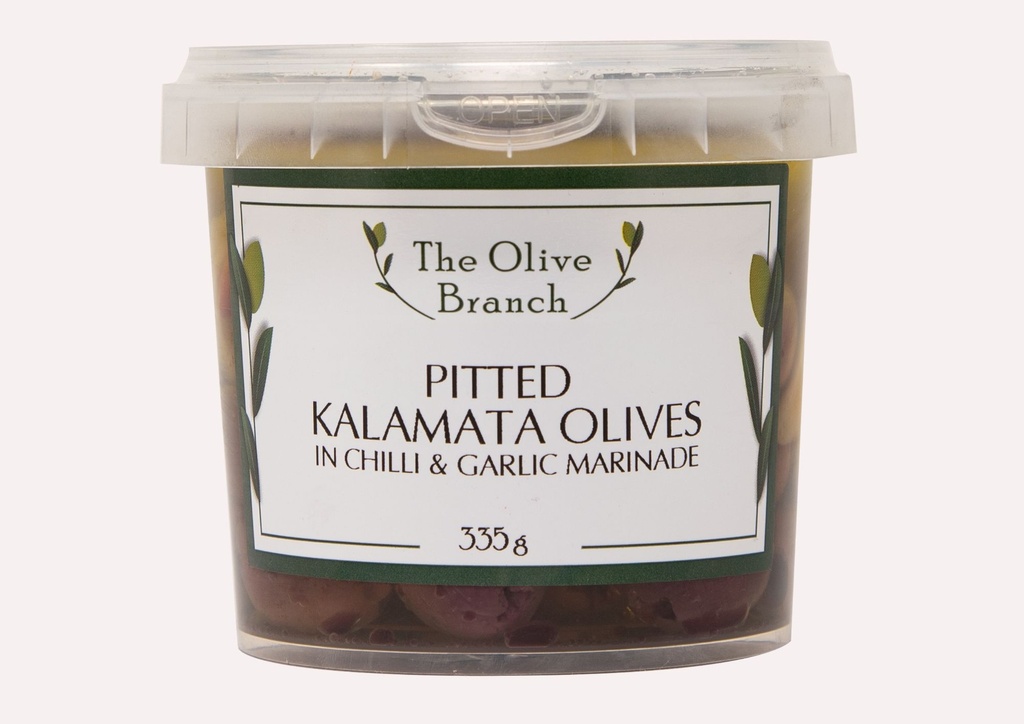 OB Pitted Kalamata Olives Marinated With Chilli & Garlic  335G