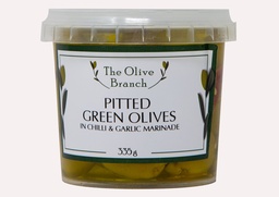 [2507314] OB Pitted Green Olive Chilli & Garlic 335G